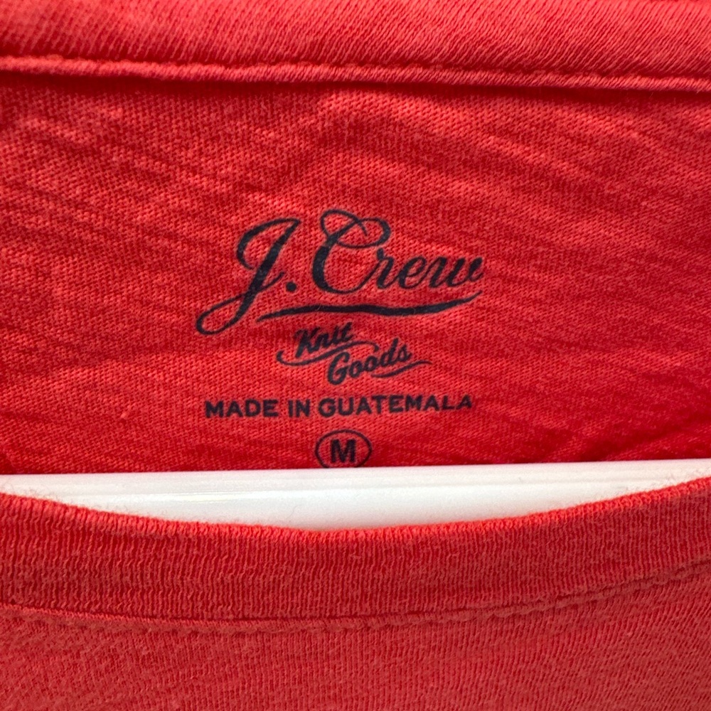 J. Crew Coral Red LOVE. Graphic Short Sleeve Tee - Picture 3 of 5